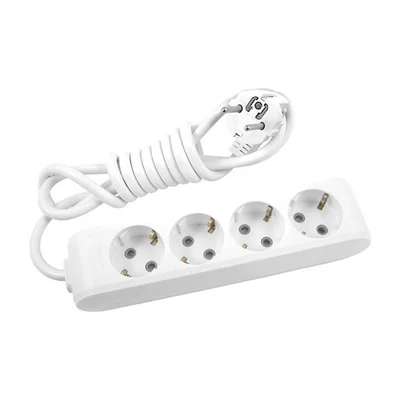 Разклонител panasonic 4 гнезда + 1.5м. кабел бял wltb04412wh