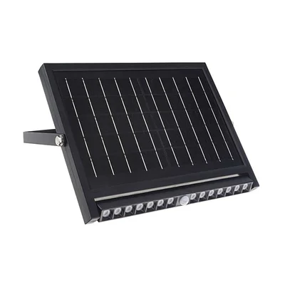 Соларно осветително тяло за стена 12.5 W 6000 K черно OPTONICA