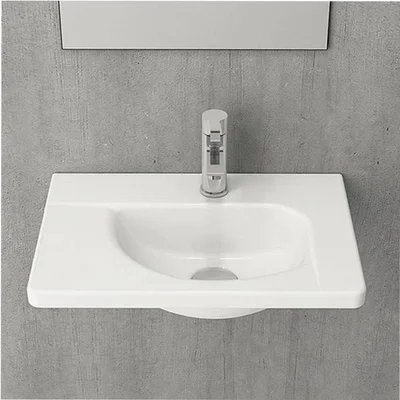 Умивалник за стена или плот Taormina Arch 45х31см бял гланц BOCCHI