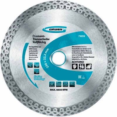 Диск диамантен за мокро рязане Ø180x22.2 мм - GROSS