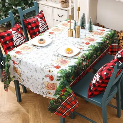 Коледна покривка за маса Merry Christmas 150x220 см