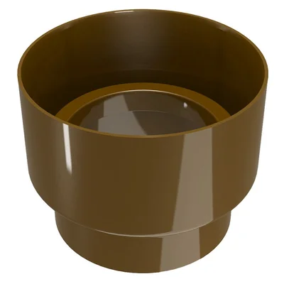 Редуцираща муфа за водосточни тръби Ф100 мм / Ф80 мм кафява REGENAU