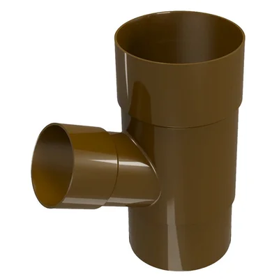 Утка за водосточни тръби 67.5° Ф100 мм кафява REGENAU