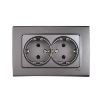 Двоен контакт LINNERA LIFE сив VIKO