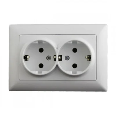 Контакт шуко двоен Visage бял 16 A - GUNSAN