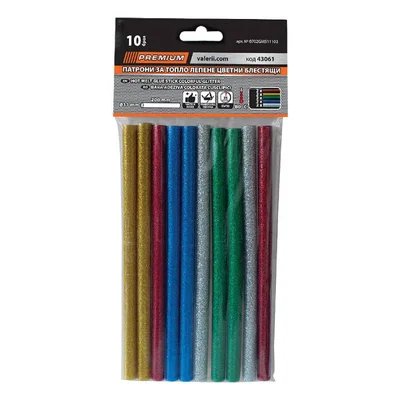 Силиконови цветни блестящи пръчки микс Ø11х200мм