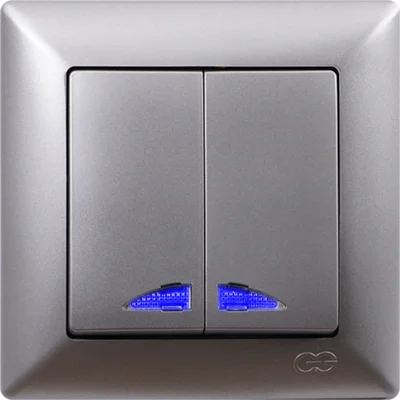 Ключ двоен светещ Visage сх.5 сив GUNSAN