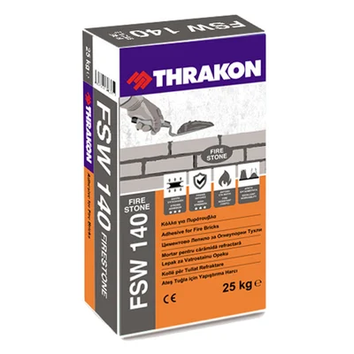 Огнеупорно циментово лепило FSW 140 25 кг THRAKON
