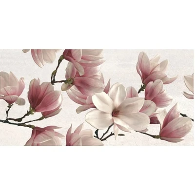 Декор плочка 25x50 см Рея Магнолия кремава 2728 KAI