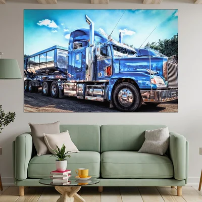 Товарен Американски камион - картина пано за стена