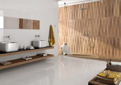 Гранитогрес Timisoara Blanco Brillo 30x90 см - Бял - Navarti