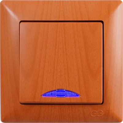 Ключ единичен светещ сх.1 дъб Visage - GUNSAN