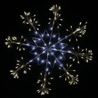 LED коледна снежинка 3.6 W ф30 см 5 м кабел LIGHTEX
