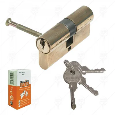 Секретен патрон с 5 ключа 63 мм месинг PREMIUMFIX