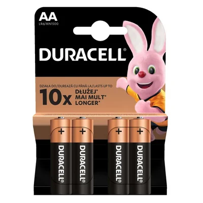Алкални батерии AA 1.5 V LR6 4 бр. DURACELL