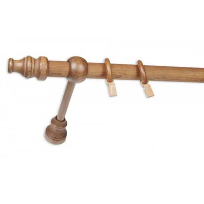 Дървен корниз за завеси дъб Ø28 3м