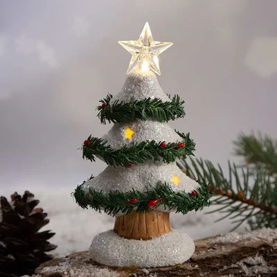 Декоративна светеща елха 16 см