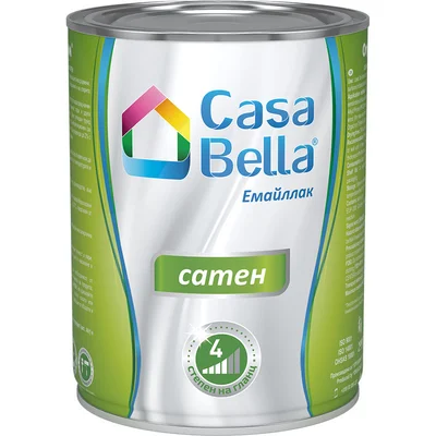 Емайллак Casa Bella сатен - 650 мл - черен