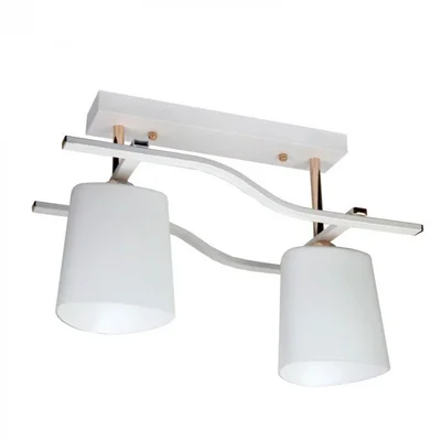 Полилей Lisa 2xE27 60 W месинг и стъкло бяла чашка