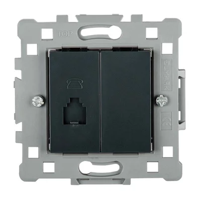 Телефонен контакт черен Splendor ELMARK