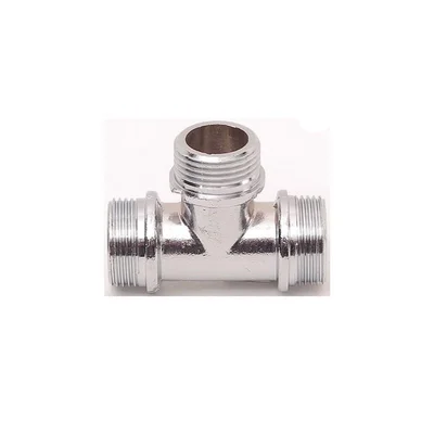 Тройник 1/2" - хромиран месинг - МММ