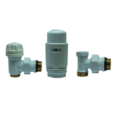 Радиаторен ъглов сет Cayman-5 White THS THERMOSTYLE