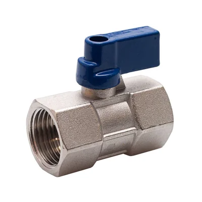 Сферичен кран мини 1/2 FF със синя ръкохватка