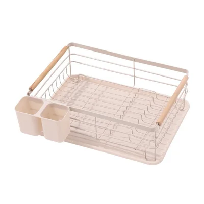 Сушилник за съдове едно ниво 43x31.5x14 см бежов ROSBERG