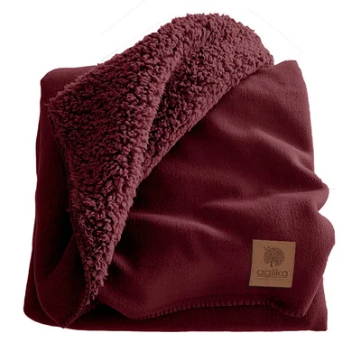 Одеяло Шерпа 130x160 см бордо AGLIKA