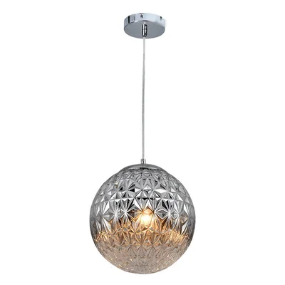 Oсветително тяло абажур 1xE27 Сфера релеф сребро GAUSS