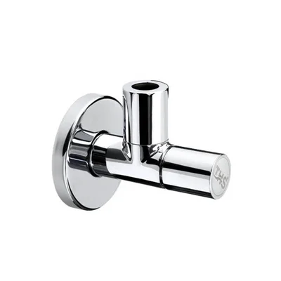 Спирателен кран 1/2" х 3/8" с гайка М10мм с розетка TOP SILVER