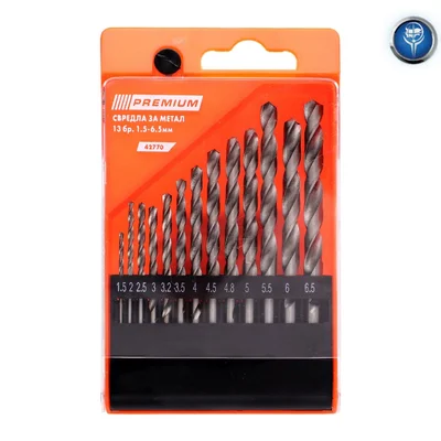 Свредла за метал 13бр 1.5-6.5мм premium