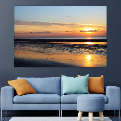 Залез над северно море - картина пано за стена