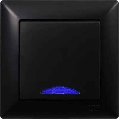 Ключ единичен светещ сх.1 черен Visage - GUNSAN