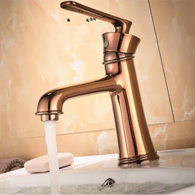 Стоящ смесител за баня Елида розово злато - INTER CERAMIC