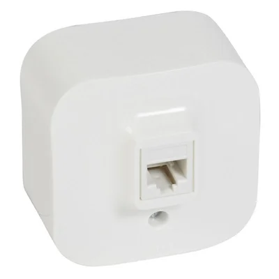 Телефонна розетка RJ11 открит монтаж IP21 бял цвят Legrand
