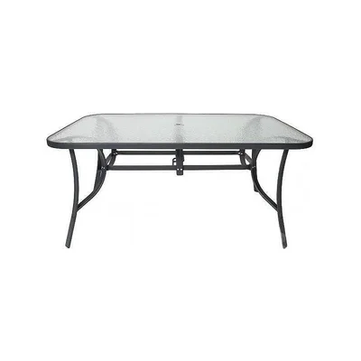 Градинска маса с темперирано стъкло 150x90x70 см DeHOME