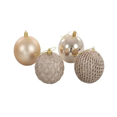Коледни топки Ø8 см Бронз/брокат 12 бр.