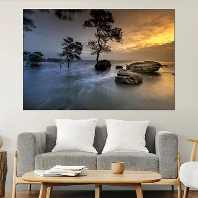 Мангрови дървета във водата - картина пано за стена