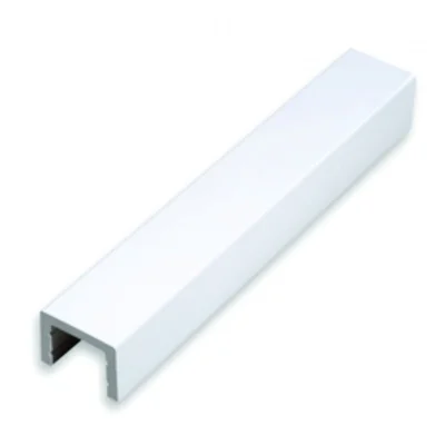 Бял полиуретанов поддушов профил прав 100 см INTER CERAMIC