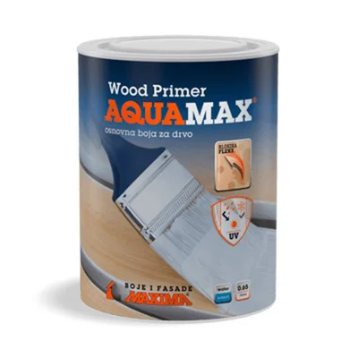 Грунд за дърво Aquamax Wood Primer 0.65 л бял MAXIMA