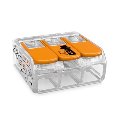 Клема тройна 32A - 4мм² - WAGO 221-413