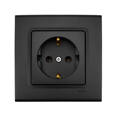 Контакт шуко LINNERA LIFE черен VIKO