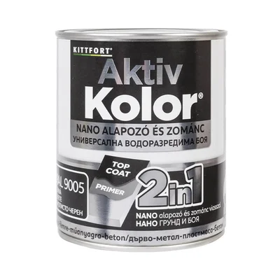 Боя 2в1 Aktiv Kolor 0.75 л Смолисто черна KITTFORT