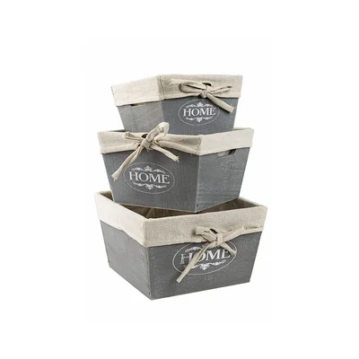 Кутия за съхранение HOME 23x23x13.5 см сива MIKA