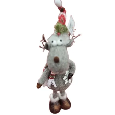 Коледна фигура Еленът Дашър 60x18x13 см сив