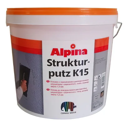 Полимерна мазилка Strukturputz база А K15 25кг ALPINA