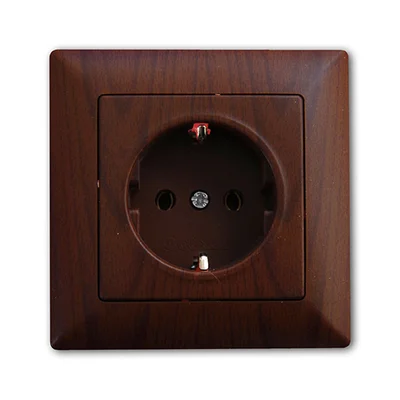 Контакт шуко Visage орех 16 A - GUNSAN