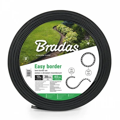 Ограничителна лента - бордюр Easy Border 40 мм х 10 м графит BRADAS