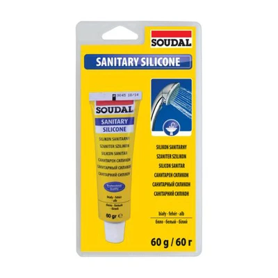 Санитарен силикон 60 гр бял SOUDAL